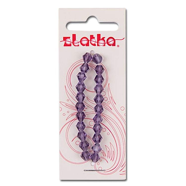 Бусины стеклянные Zlatka 4х4 мм, 34 шт., на нити, стекло, цвет: №31 золотой металлик — картинка 2