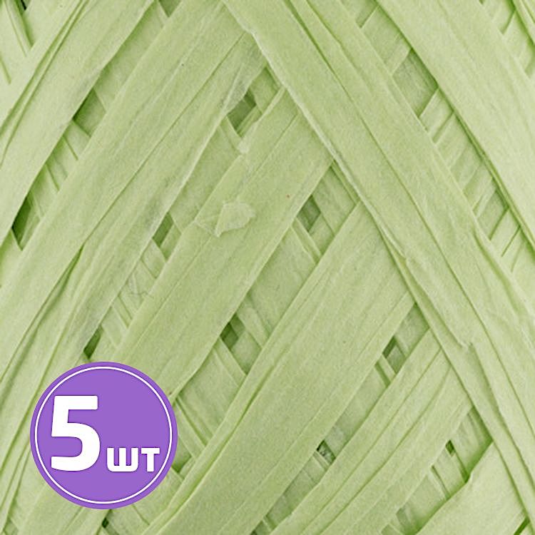 Рафия бумажная, 5 упаковок по 20,5 г ± 5 г, 30 м, цвет: 08 салатовый, Blumentag