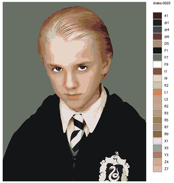 Картина по номерам «Гарри Поттер: Драко Малфой 8» — картинка 2