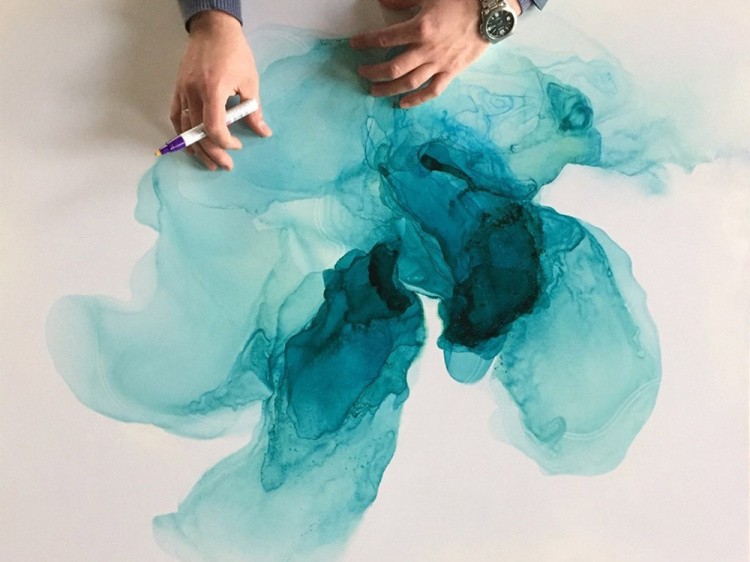 Алкогольные чернила изумруд (Emerald) 20 мл, Craft Alcohol INK — картинка 4