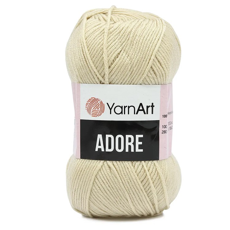Пряжа YarnArt Adore (335), речной жемчуг, 5 шт. по 100 г — картинка 2