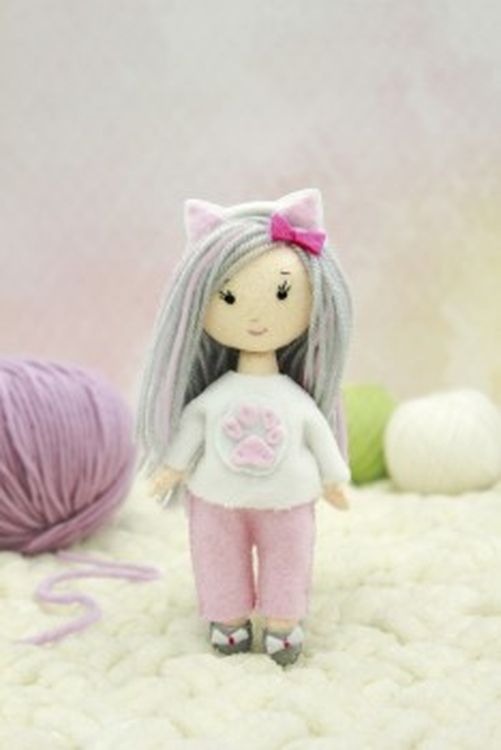 Набор для шитья куклы «Девочка-котенок»