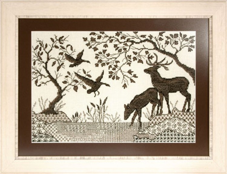 Набор для вышивания «Олени у реки» — картинка 2
