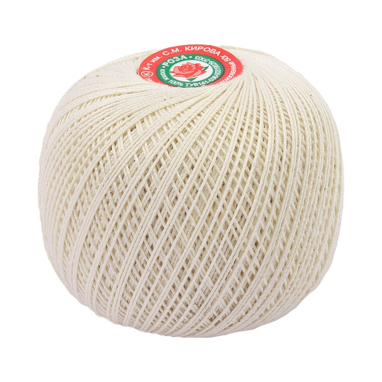 Пряжа ПНК им.Кирова Роза (0103), кремовый, 5 шт. по 50 г — картинка 2
