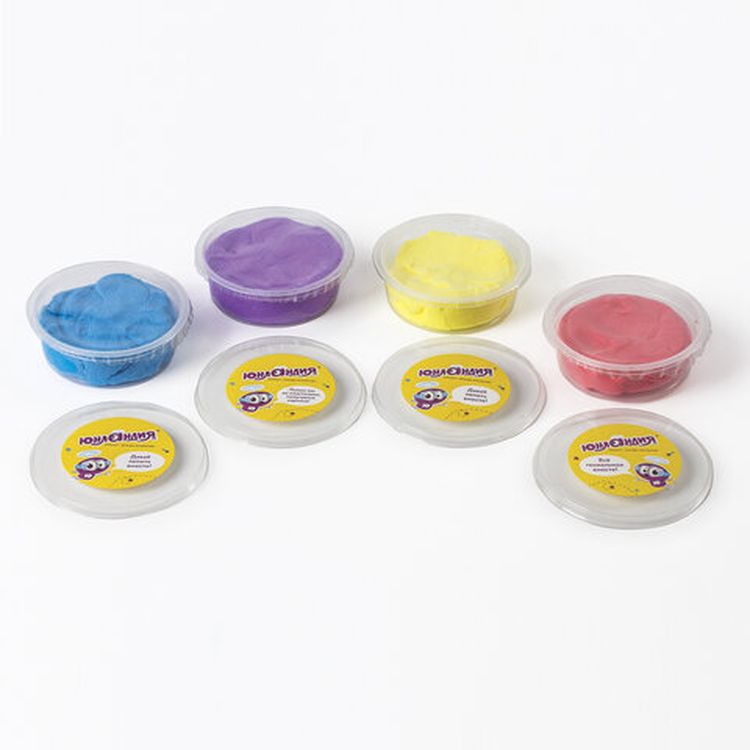 Масса для лепки лёгкая «Юнландик и домашние любимцы», 4 цвета по 45 мл, застывающая, Юнландия — картинка 4