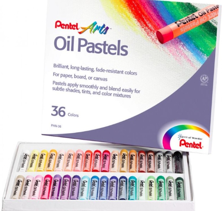 Пастель масляная Pentel Arts Oil Pastels, 36 цв. — картинка 2