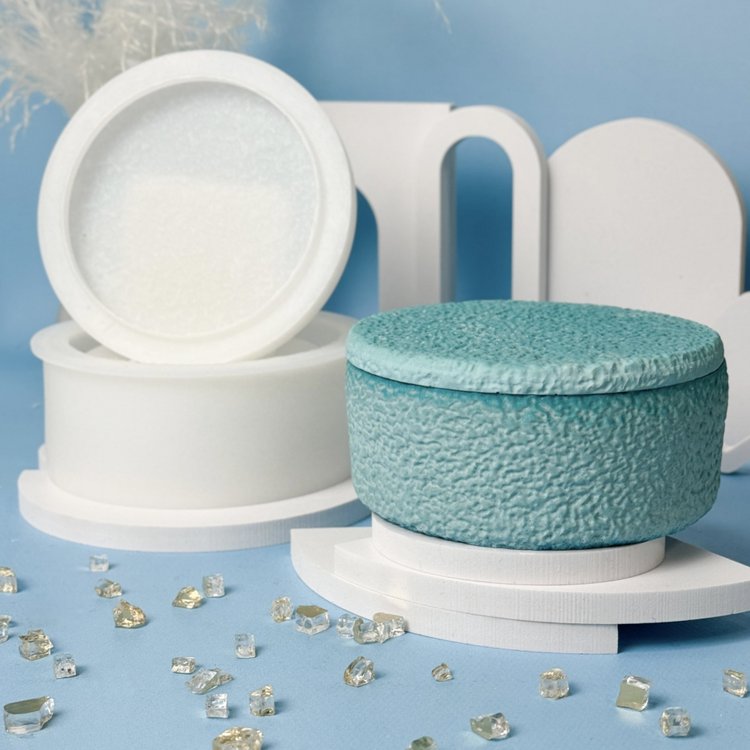 Силиконовый молд - Контейнер/банка для свечей, d13,8x5,5см, 1 шт. — картинка 3