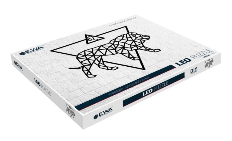 Деревянный интерьерный пазл, панно «Лев», EWA Design — картинка 2