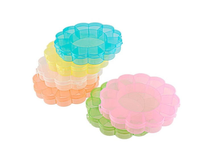 Коробка для швейных принадлежностей Gamma, цвет: оранжевый прозрачный — картинка 2