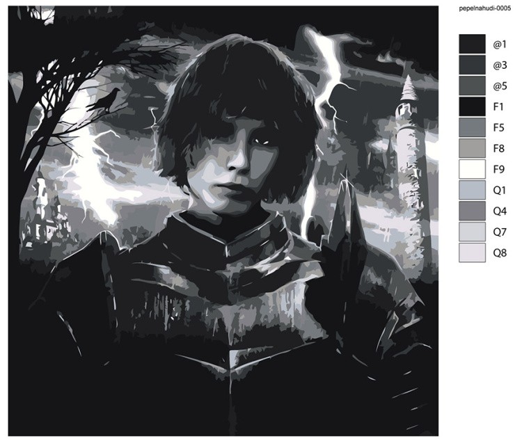 Картина по номерам «Рэпер Pepel Nahudi Пепел Нахуди: Заново» — картинка 2