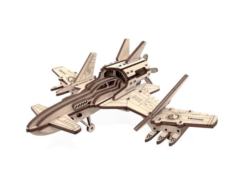 Деревянный конструктор 3D «Cамолет Стакс-2Н», Lemmo — картинка 3