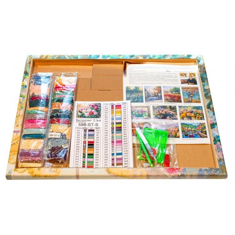 Алмазная вышивка «Свежесть утренних пионов» — картинка 2