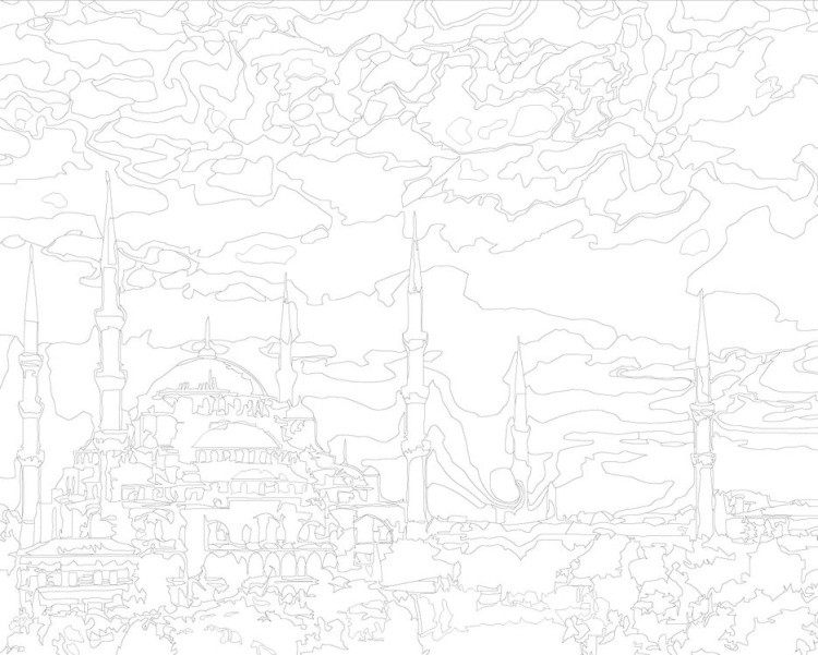 Картина по номерам «Голубая мечеть (Султанахмет) в Стамбуле 3» — картинка 3