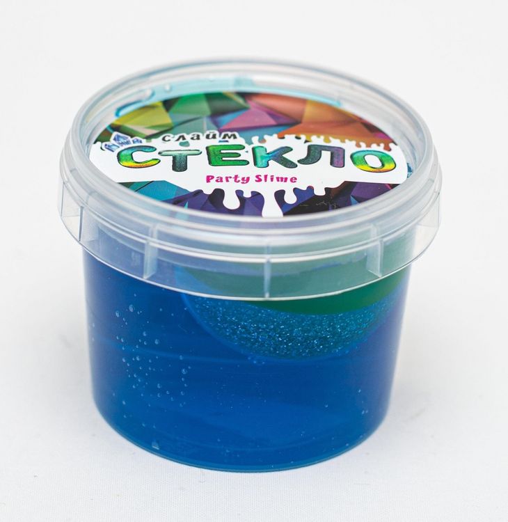 Слайм Стекло синий с капсулой серебро внутри, 90 гр
— картинка 2