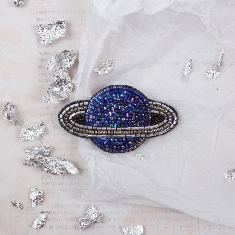 Набор вышивки бисером «Брошь. Сатурн» — картинка 2