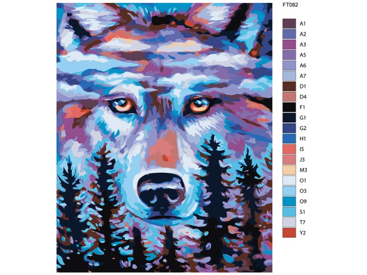 Картина по номерам «Дух волка» — картинка 2