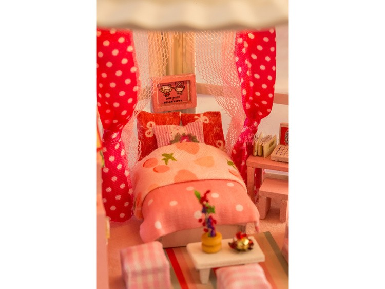 Набор для создания миниатюры (румбокс) «Фонарик Розовые сны» — картинка 4