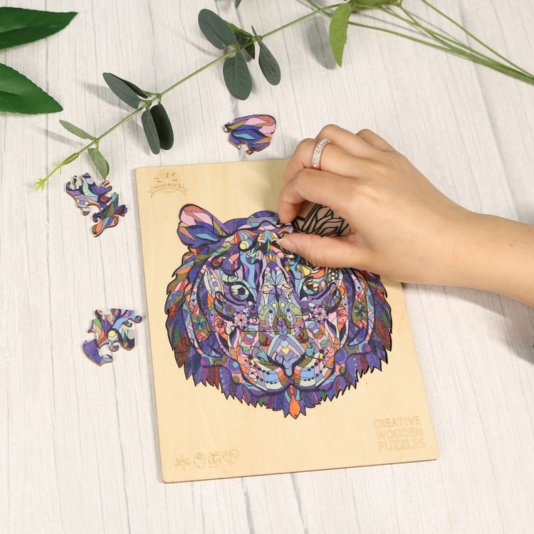 Деревянные пазлы «Волшебный Тигр XL», Woodbests — картинка 8