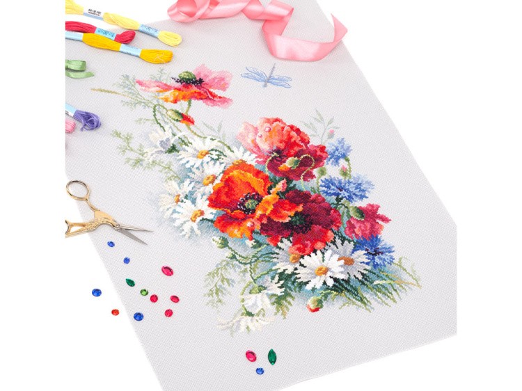 Набор для вышивания «Маки и ромашки» — картинка 3