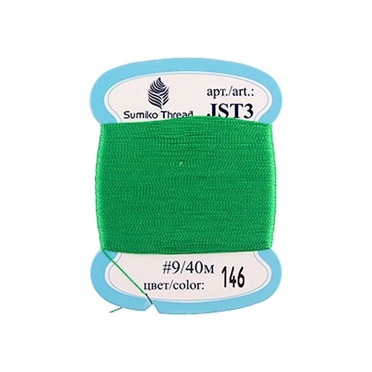Нитки для вышивания SumikoThread, цвет: №146 ярко-зеленый, 40 м