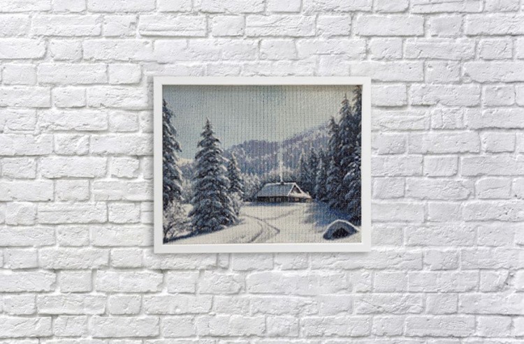 Алмазная вышивка «Зимний день» — картинка 4