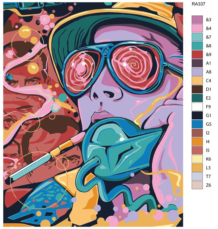 Картина по номерам «Страх и ненависть в Лас-Вегасе-3» — картинка 2