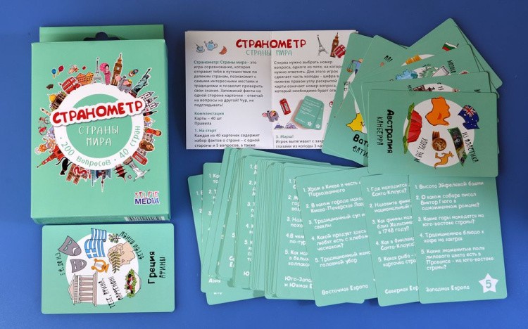 Настольная игра Selfie Media «Странометр: Страны мира» — картинка 2