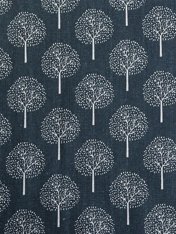 Ткань льняная, 1 м x 150 см, 140 г/м², цвет: серый, растительный принт, TBY — картинка 3