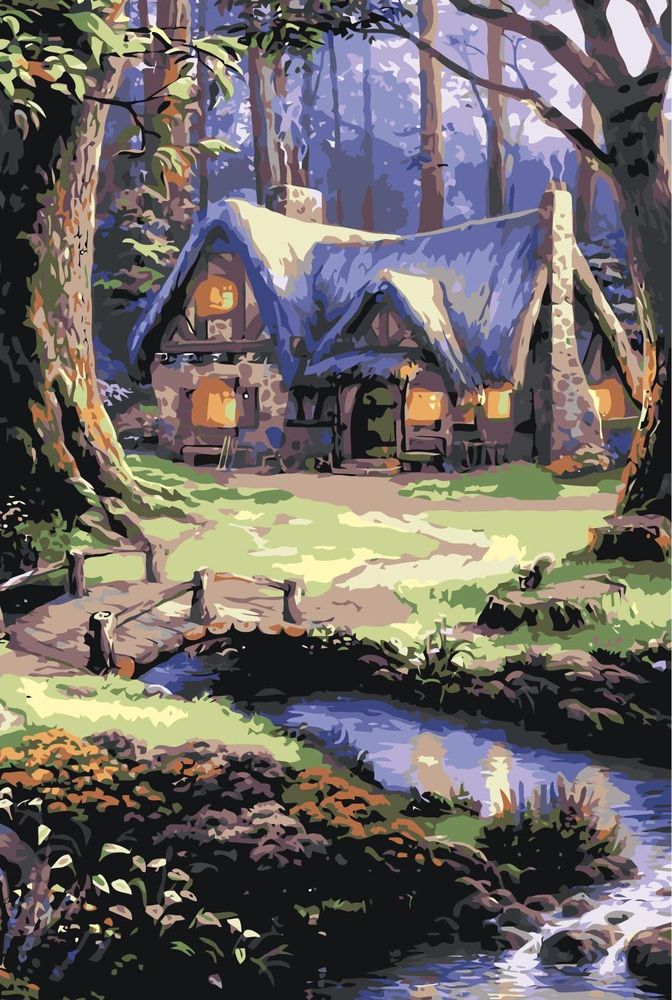 Картина по номерам «Сказочный домик»