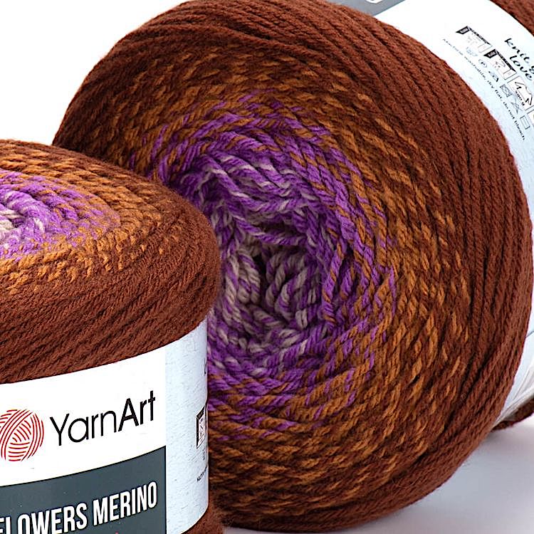 Пряжа YarnArt Flowers Merino (548), мультиколор, 5 шт. по 225 г — картинка 2