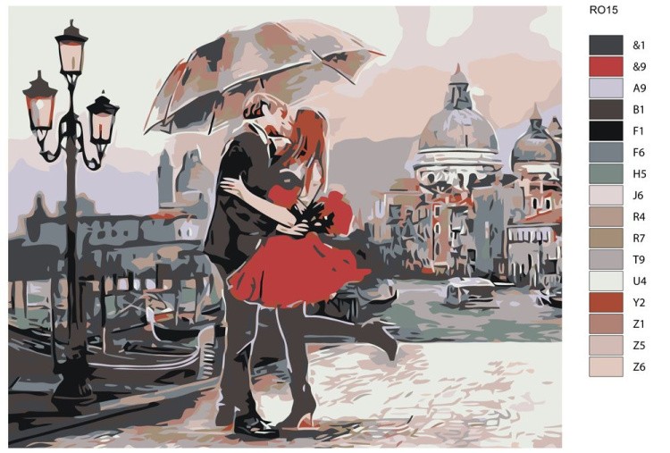 Картина по номерам «Свидание в Венеции» — картинка 2