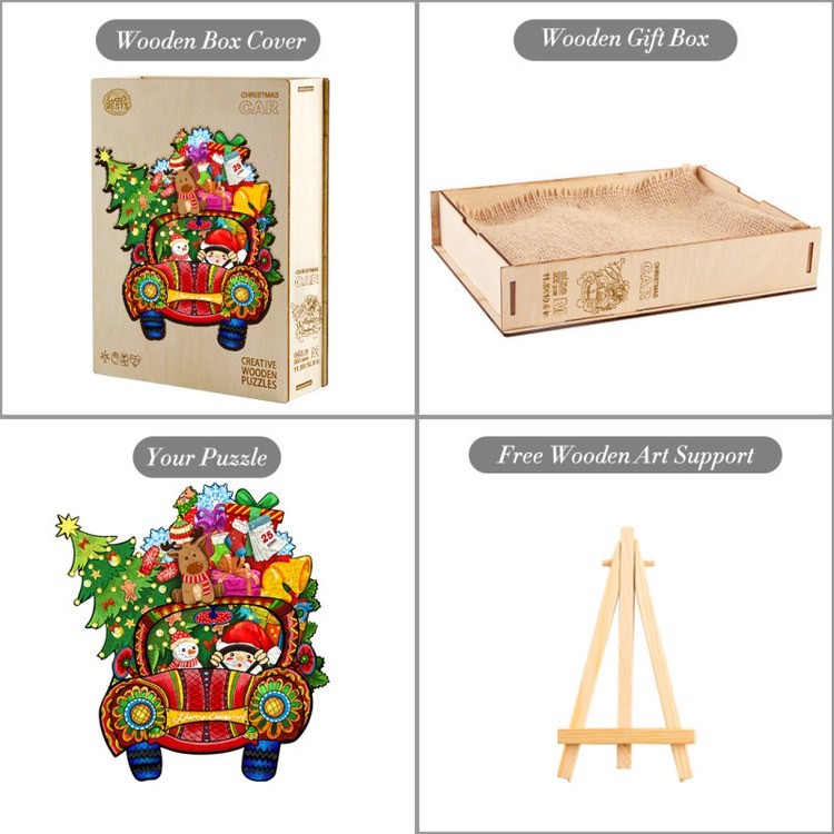 Деревянные пазлы «Новогодняя Машина XL», Woodbests — картинка 5