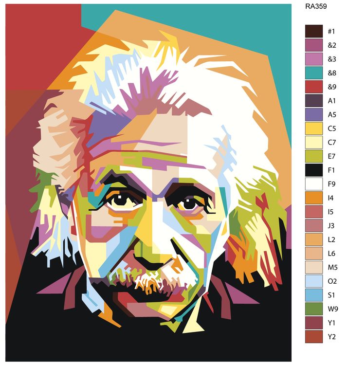 Картина по номерам «Эйнштейн» — картинка 2