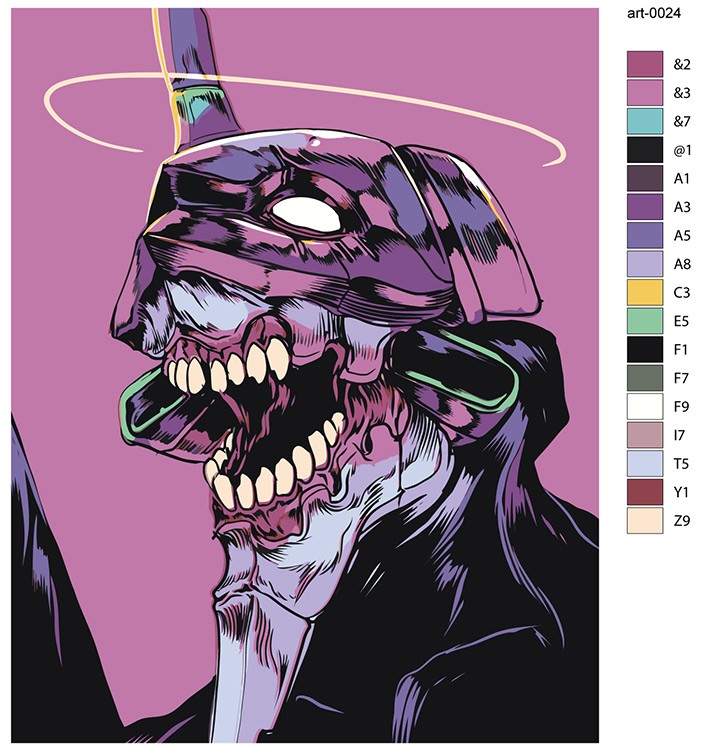 Картина по номерам «Evangelion Евангелион: Робот Ева» — картинка 2