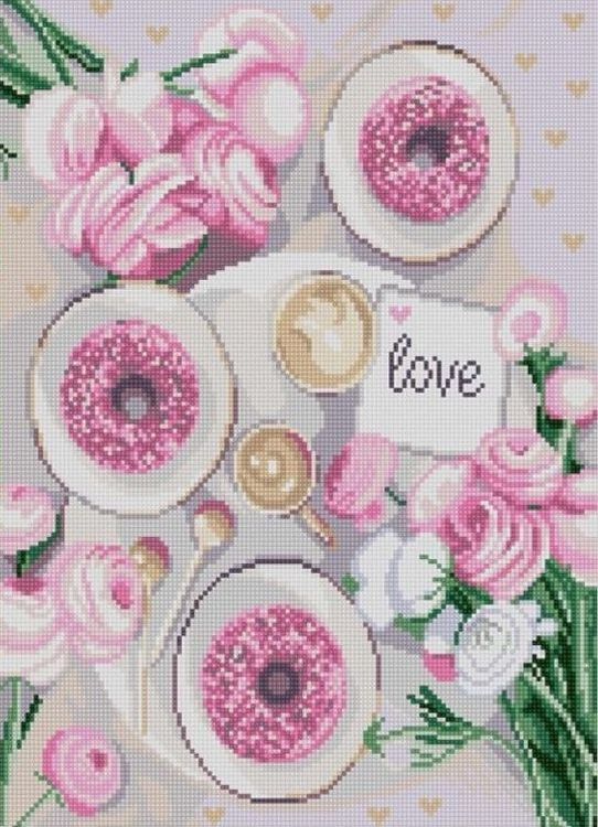 Рисунок на ткани «Завтрак с любовью»