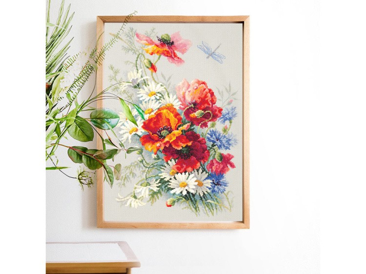 Набор для вышивания «Маки и ромашки» — картинка 5