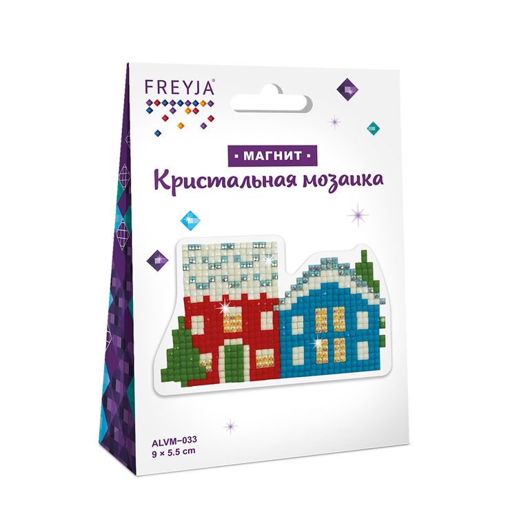 Алмазная вышивка «Зимние домики» — картинка 2