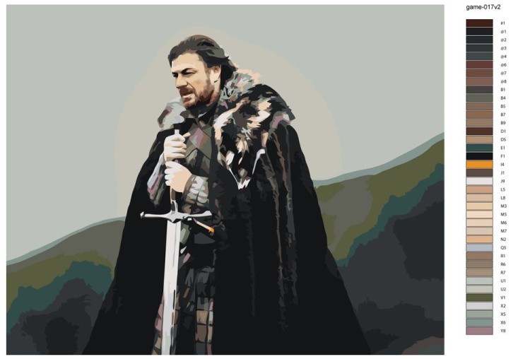 Картина по номерам «Игра престолов: Эддард Старк 2» — картинка 2