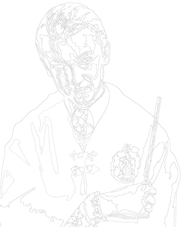 Картина по номерам «Гарри Поттер: Драко Малфой» — картинка 3