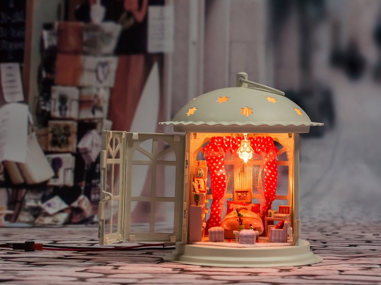 Набор для создания миниатюры (румбокс) «Фонарик Розовые сны» — картинка 8