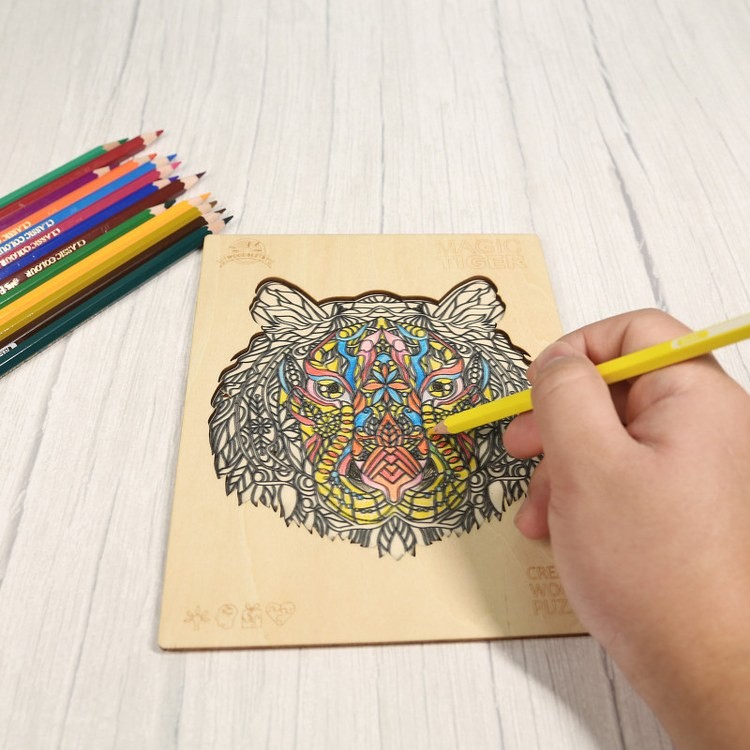 Деревянные пазлы «Волшебный Тигр XL», Woodbests — картинка 10