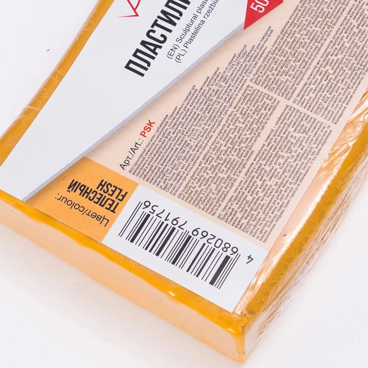 Пластилин скульптурный VISTA-ARTISTA 0,5 кг, цвет неаполитанский телесный — картинка 3