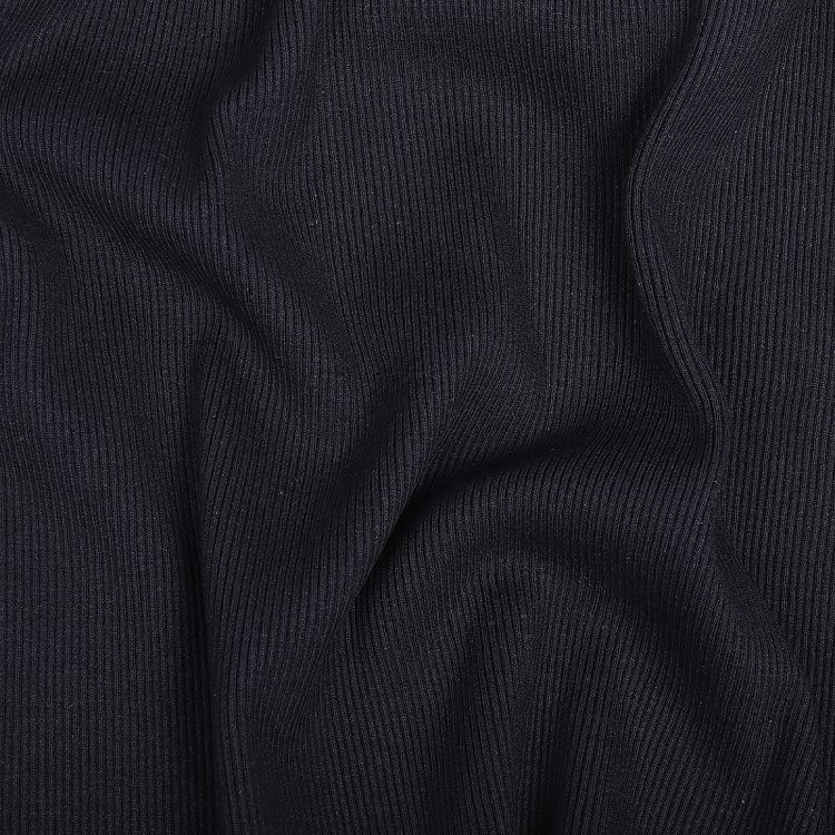 Ткань трикотаж Кашкорсе с лайкрой, 15 м, ширина 120 см, цвет: темно-синий меланж, TBY — картинка 2