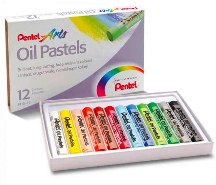 Пастель масляная Pentel Arts Oil Pastels, 12 цв.