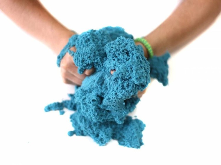 Космический пластичный песок Голубой 3 кг — картинка 3