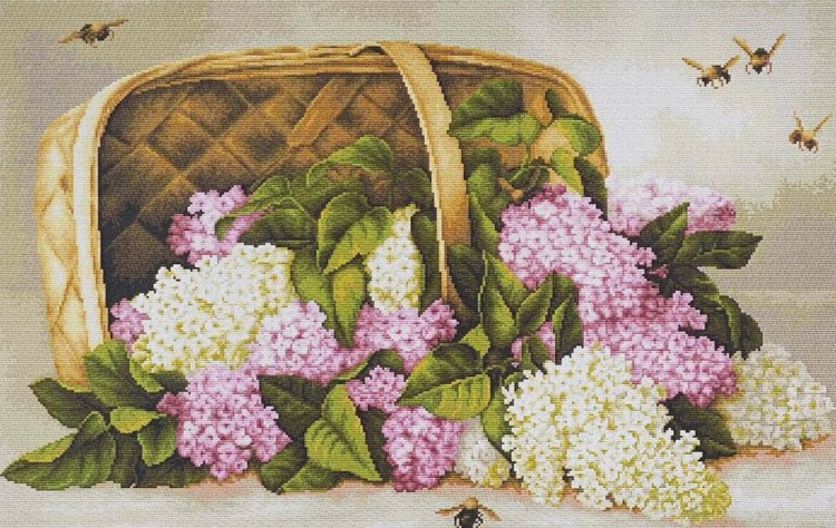 Набор для вышивания «Корзина с сиренью» — картинка 2