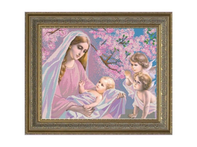 Рисунок на ткани «Мадонна с младенцем»