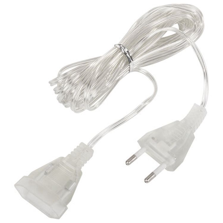 Удлинитель для электрогирлянд 5 м, прозрачный шнур — картинка 2