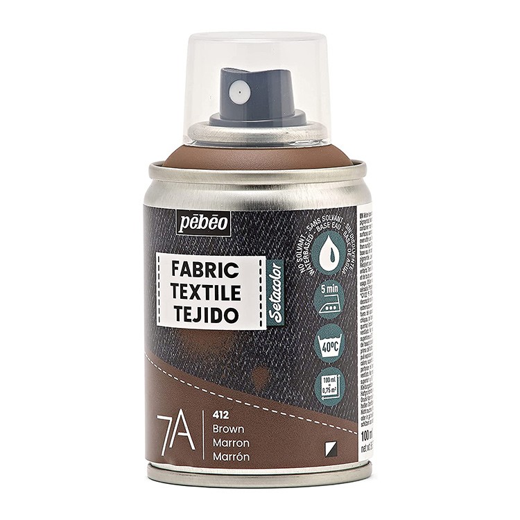 Краска для текстиля 7А Spray (аэрозоль), 100 мл, цвет: коричневый, Pebeo — картинка 3