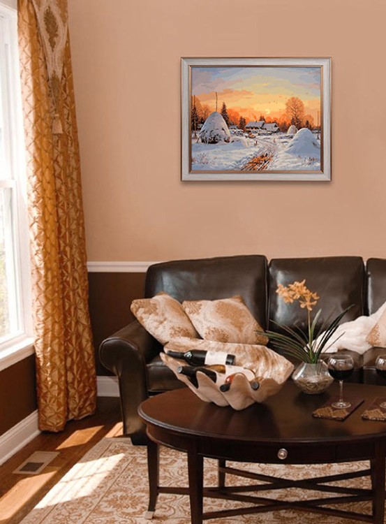 Картина по номерам «Зимние сумерки» — картинка 9